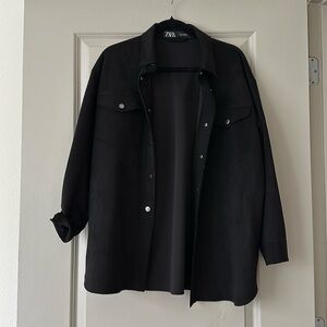 Zara | Faux Suede Button Down